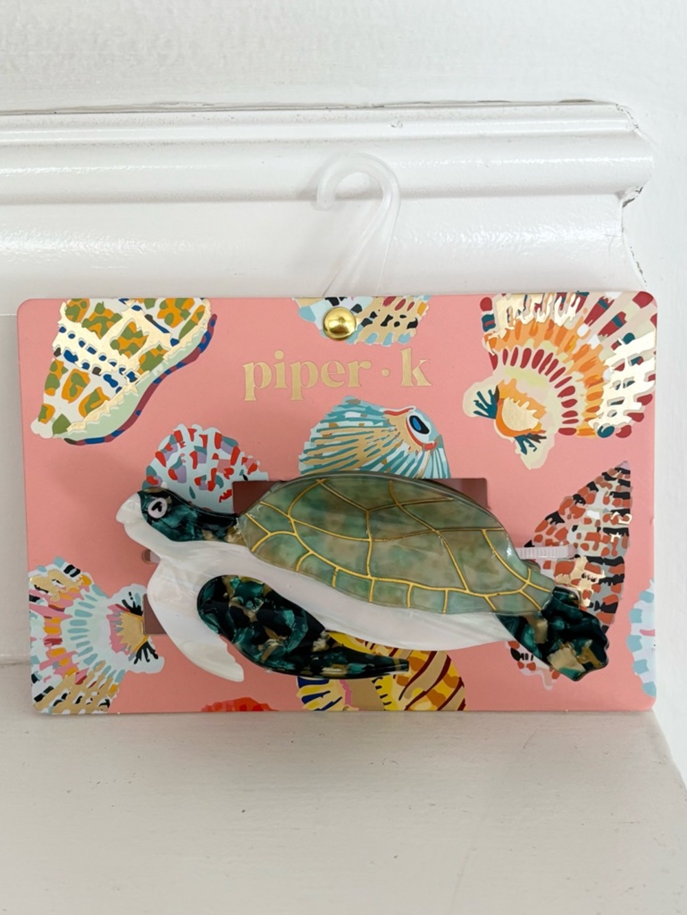 piper•k Green Turtle Hair Clip - Sea-Inspired Hair Accessory